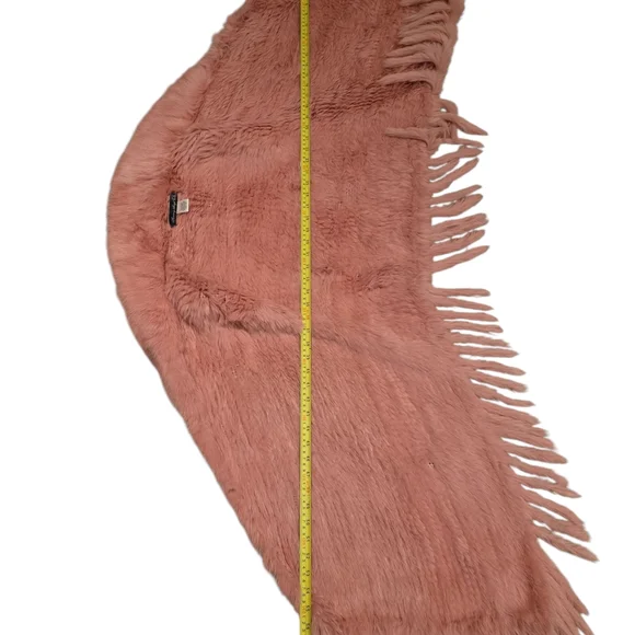 Harry Angd Blush Rabbit Fur Wrap - Picture 8 of 8